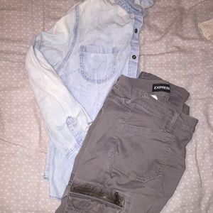 Button Down Jean Shirt